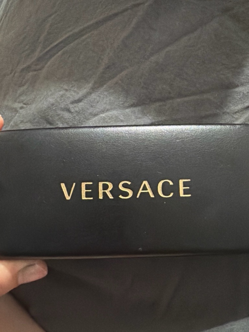 Versace Black and Gold Sunglasses Case